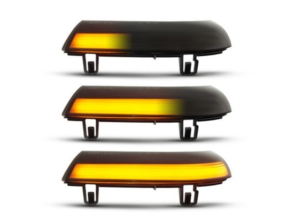 Τρεχούμενα led φλας για καθρέφτες για VW Golf 5 / Golf 5 plus / Golf 6 plus / Jetta / Passat (2001-2011) / Sharan (2003-2010) / Seat Alhambra / Skoda Superb - φιμέ με τρεχούμενο φλας - σετ 2τμχ.