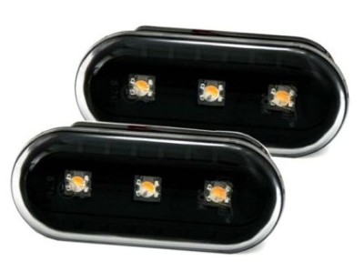Led φλας φτερού για Vw / Ford / Seat - μαύρα - σετ 2τμχ.