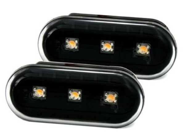 Led φλας φτερού για Vw / Ford / Seat - μαύρα - σετ 2τμχ.