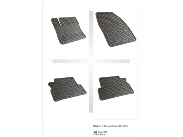 Λαστιχένια πατάκια Frogum για FORD C-Max I (2003-2010) - 4τμχ.