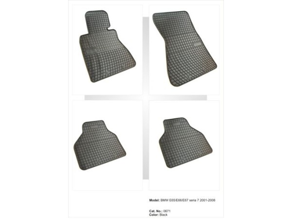 Λαστιχένια πατάκια Frogum για BMW σειρά 7 E65 / E66 / E67 (2001-2008) - 4τμχ.