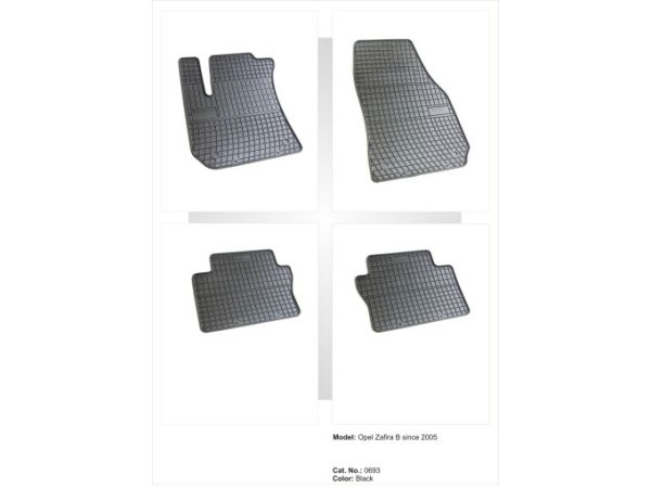 Λαστιχένια πατάκια Frogum Frogum για Opel Zafira B (2005-2012) - 4τμχ.