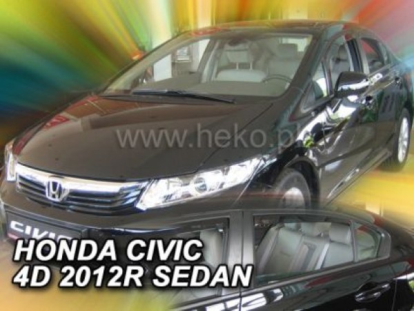 Ανεμοθραύστες Heko για Honda Civic IX (2012-2016) sedan - 4 τμχ. εμπρός και πίσω