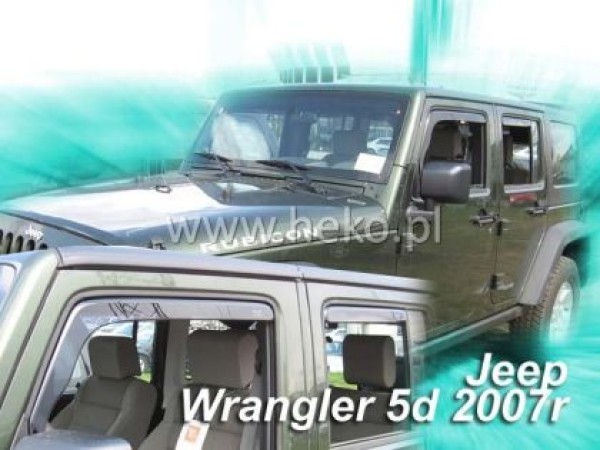 Ανεμοθραύστες Heko για Jeep Wrangler (2007+) 3/5 πορτο - 2 τμχ. εμπρός