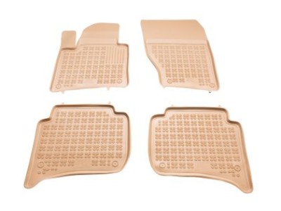 Λαστιχένια πατάκια Rezaw-Plast για VW Touareg / Porsche Cayenne (2010-2018) - τύπου σκαφάκι - μπεζ - 4τμχ.
