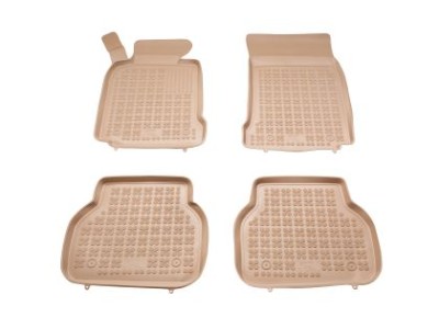 Λαστιχένια πατάκια Rezaw-Plast για BMW σειρά 5 E39 (1996-2003) - τύπου σκαφάκι - μπεζ - 4τμχ.