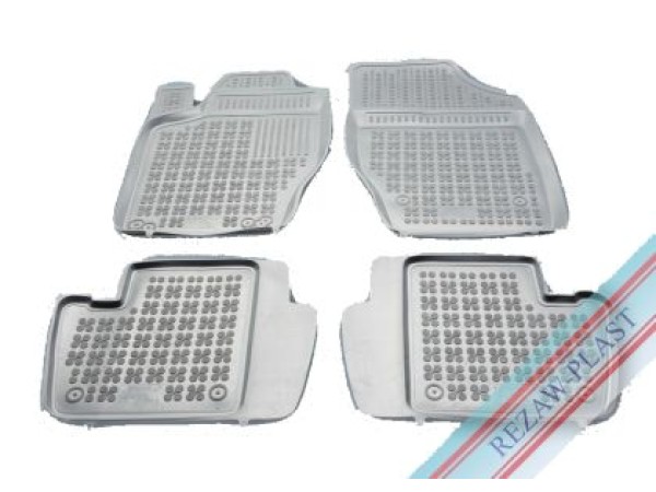 Λαστιχένια πατάκια Rezaw-Plast για Citroen C4 (2004-2010) / (2010-2017) / Peugeot 307 (2001-2011) - τύπου σκαφάκι - 4τμχ. -γκρι