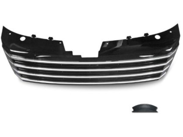 Μάσκα χωρίς σήμα για Vw Passat 3C (2010+) - μαύρη με πλαίσιο χρωμίου