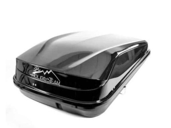 Μπαγκαζιέρα οροφής Junior Easy 132x78x36cm με μονόπλευρο άνοιγμα και κλειδί, 320 λίτρα - μαύρη γυαλιστερή