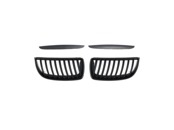 Μάσκα για BMW E90 (2005-2008) - μαύρη με επικλινείς πλευρές - 2τμχ.