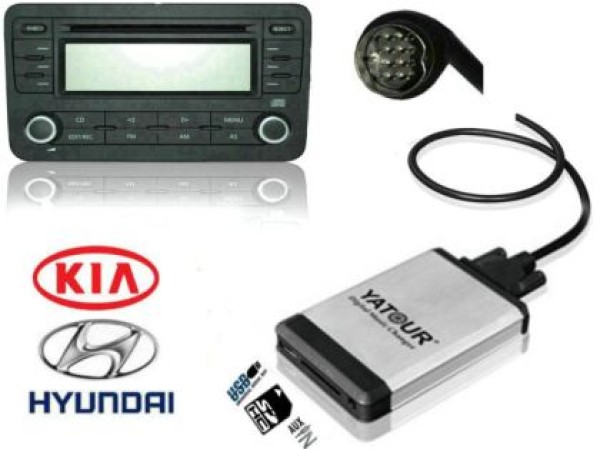 USB / MP3 Changer με Bluetooth* για Hyundai Coupe / Sonata / Santa Fe / Tucson / Maxima / Accent - 8 pin
