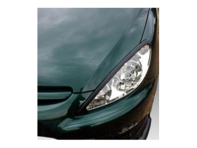 Φρυδάκια φαναριών για Peugeot 307 (2001-2004) Pre Facelift - μαύρα