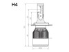 Led λάμπες 9004 / 9007 για μεσαία και μεγάλα φώτα 7600 lumen , 36 Watt - COB 6000K - 2τμχ.