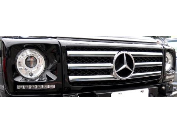 Φώτα ημέρας για Mercedes W461/W463 G-CLASS (1989+) -μαύρο σετ 2τμχ.
