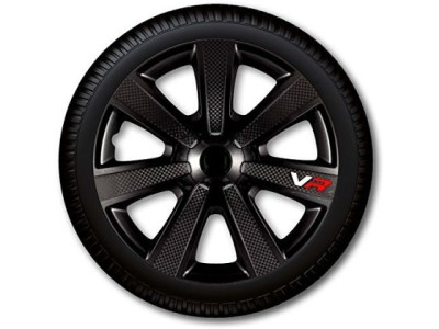 Τάσια αυτοκινήτου VR Carbon Black - 14" - Μαύρο / Ασημί - 4 τμχ.