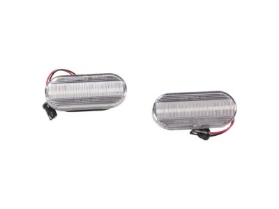 Led φλας φτερού για Vw / Ford / Seat - χρωμίου με τρεχούμενο φλας - σετ 2τμχ.