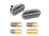 Led φλας φτερού για Vw / Ford / Seat - χρωμίου με τρεχούμενο φλας - σετ 2τμχ.