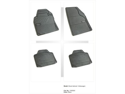 Λαστιχένια πατάκια Frogum universal για VW Fox / Polo 5 / Golf 5 / Jetta 07 / Passat 06 / Touran - 4τμχ.